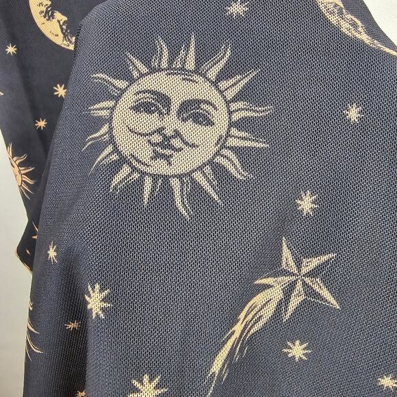 HOROSCOPEZ Witchy Spaghetti Strap Dress Black/Gold Womens Sz M Whimsy Goth Y2K - Picture 8 of 13